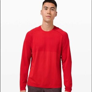 Lululemon lunar new year long sleeve red tee size Large L new